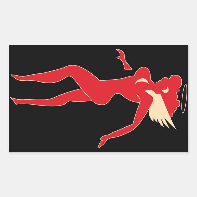 Flying Tigers - Hell's Angel Rechteckiger Aufkleber (Vorderseite)