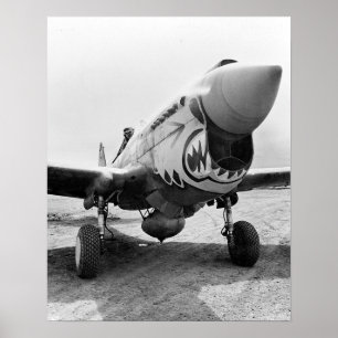 Flying Tigers P-40 Warhawk, 1941. Vintages Foto Poster