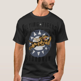 Flying Tigers Squadron Wwii Insigna Zurück gedruck T-Shirt