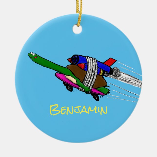 Flying Tortoise Keramik Ornament (Vorne)