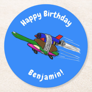 Flying Tortoise Runder Pappuntersetzer