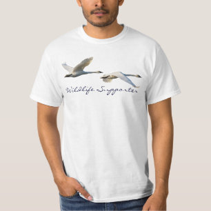 Flying Trumpeter Swans Wildlife Supporter T - Shir T-Shirt