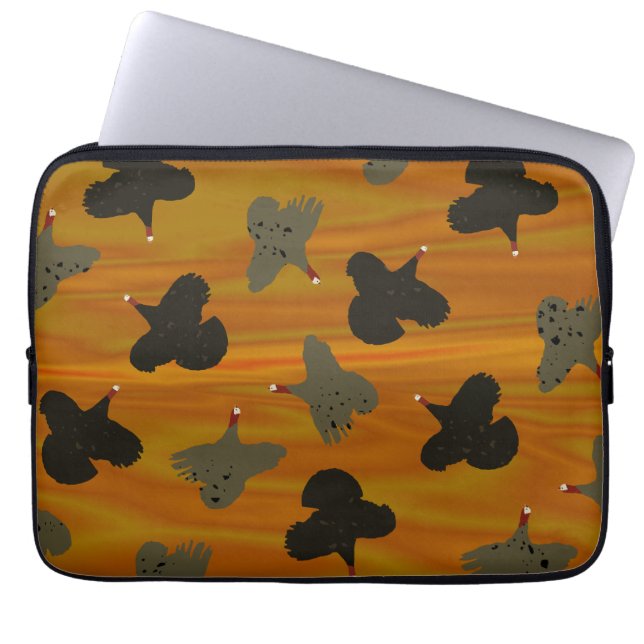 Flying Turkey Sunset Laptopschutzhülle (Vorderseite)