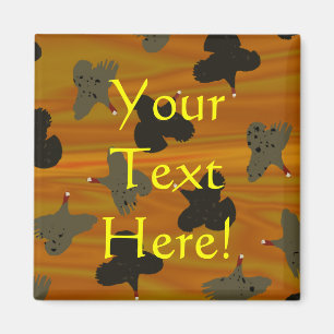 Flying Turkey Sunset Magnet