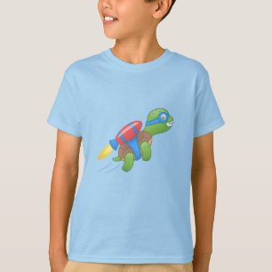 Flying Turtle mit einem Red Jetpack T-Shirt