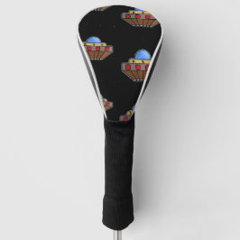 Flying ufo in schwarz golf headcover
