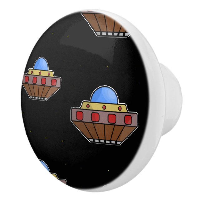 Flying ufo in schwarz keramikknauf (Rechts)