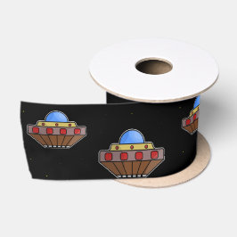 Flying ufo in schwarz satinband