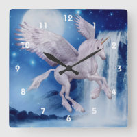 Flying Unicorn And Waterfall Fantasy
