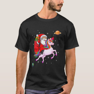 Flying Unicorn Funny Funny Riding Unicorn Christma T-Shirt