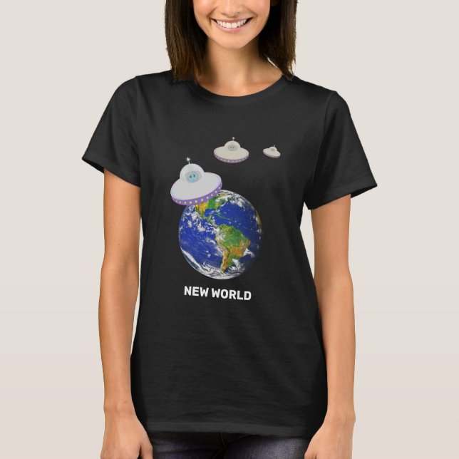 Flying-Untertassen auf der ganzen Welt T - Shirt (Vorderseite)