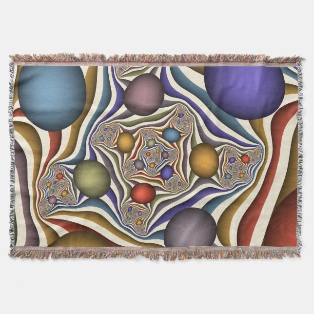 Flying Up, farbenfrohe, moderne, Abstrakte Fraktal Decke (Vorderseite)