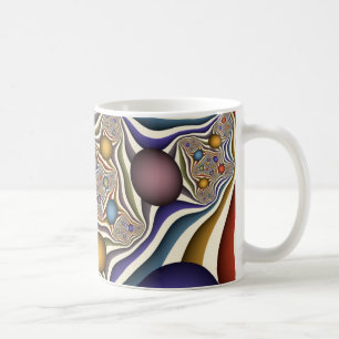 Flying Up, farbenfrohe, moderne, Abstrakte Fraktal Kaffeetasse