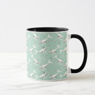 Flying Whale Birthday Party Tasse