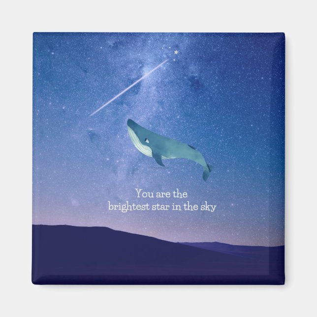 Flying Whale Magnet (Vorne)