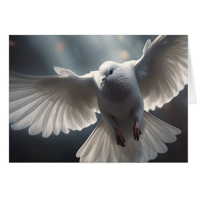 Flying White Peace Dove (Vorderseite (Horizontal))