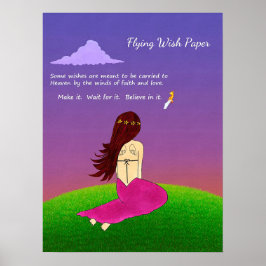 Flying Wish Paper Poster