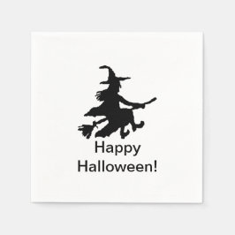 Flying Witch - Happy Halloween - Serviette