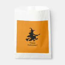 Flying Witch - Orange -Happy Halloween - Gefälligk