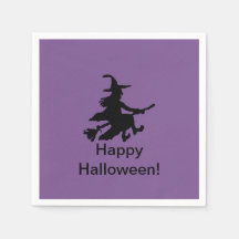 Flying Witch Purple -Happy Halloween-Papier-Servie