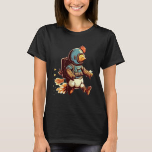 Flying with Jet Pack Chicken T-Shirt
