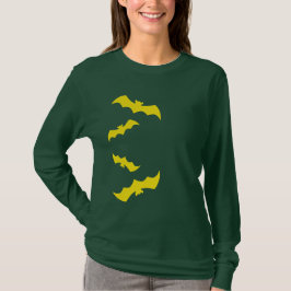 Flying Yellow Halloween Bats T-Shirt