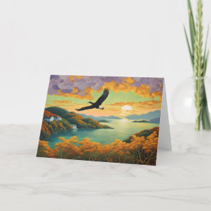 Flying Zuhause Vatertag Feiertagskarte