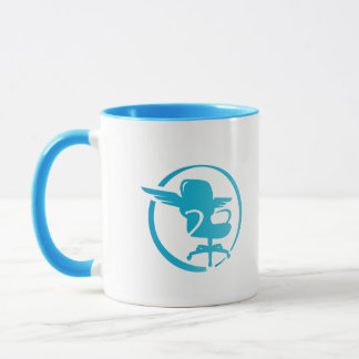 FlyJSim - blaue Zwei-Ton FirmenTasse Tasse