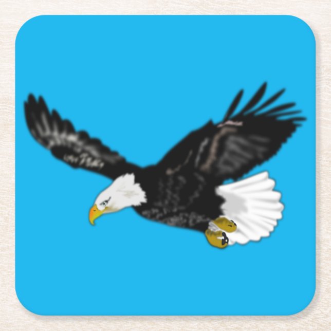 Flyng American Bald Eagle Paper Untersetzer (Vorderseite)