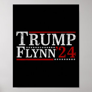 Flynn 2024 Vizepräsident Zurück Amerikaner W Poster