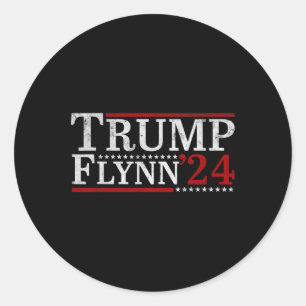 Flynn 2024 Vizepräsident Zurück Amerikaner W Runder Aufkleber