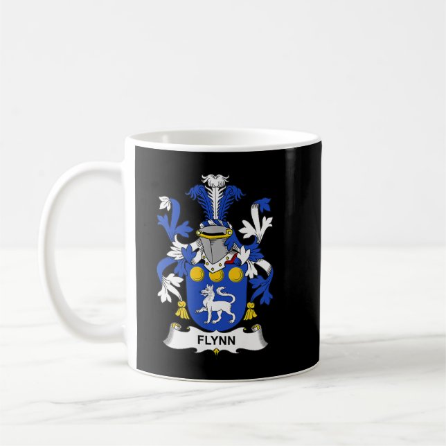 Flynn Coat of Arms Familienwappen Kaffeetasse (Links)