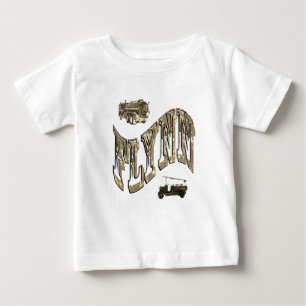 Flynn Name, mit Feuerwehrfahrzeugen, Baby T-shirt