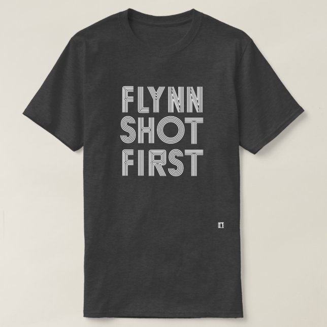 Flynn schoss zuerst - Weiß T-Shirt (Design vorne)