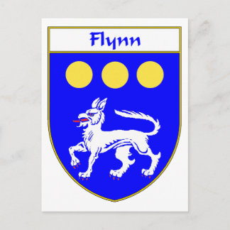 Flynn-Wappen/Familienwappen Postkarte