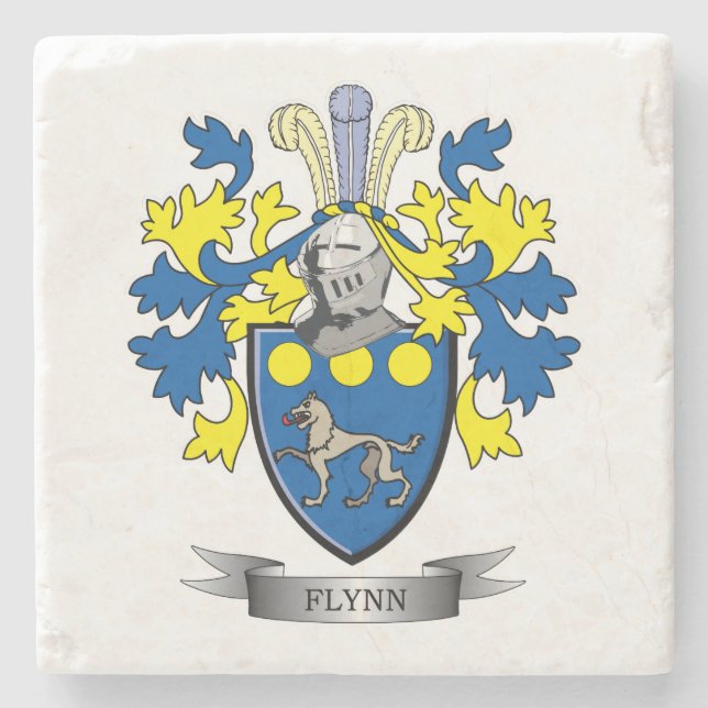 Flynn-Wappen Steinuntersetzer (Vorderseite)