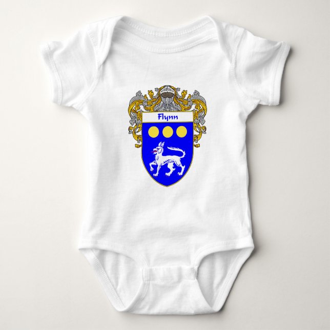 Flynn-Wappen (überzogen) Baby Strampler (Vorderseite)