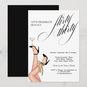 Flyrty Thirty High Heels Cocktail  30th  Einladung