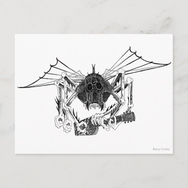 FLYWETA MIT GITAR POSTKARTE (Vorderseite)