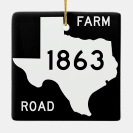 FM 1863 Bulverde-Zeichen Keramikornament