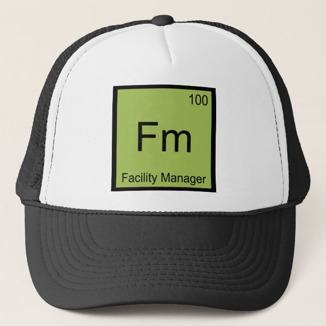 FM - Facility Manager Chemie Element Symbol T-Shir Truckerkappe (Vorderseite)