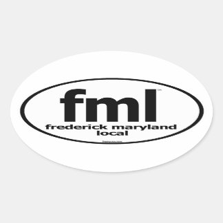 FML Frederick Maryland Local Decal Ovaler Aufkleber
