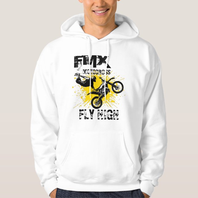 FMX Motocross Fliege Hoodie (Vorderseite)