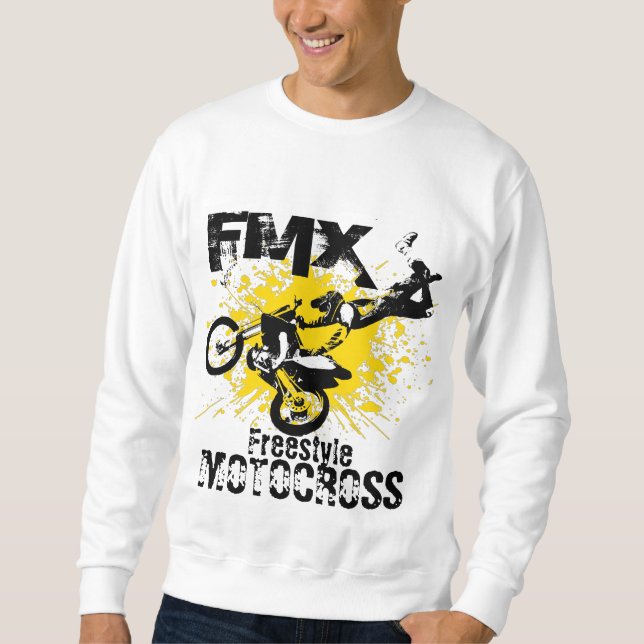 FMX Motocross Freestyle Langarm Sweatshirt (Vorderseite)