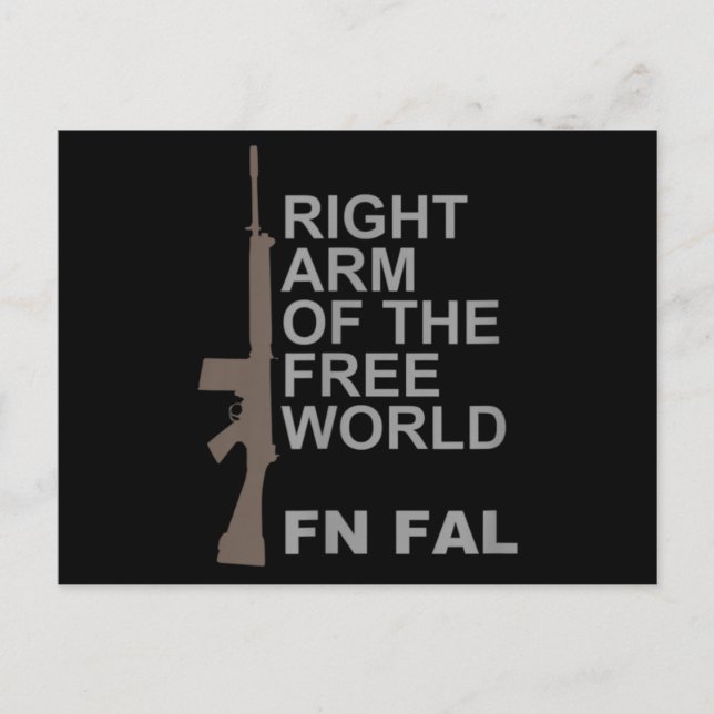 FN FAL Right arm of the free world Postkarte (Vorderseite)