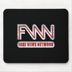 Fnn Logo Fake News Network Funny Political Joke Mousepad