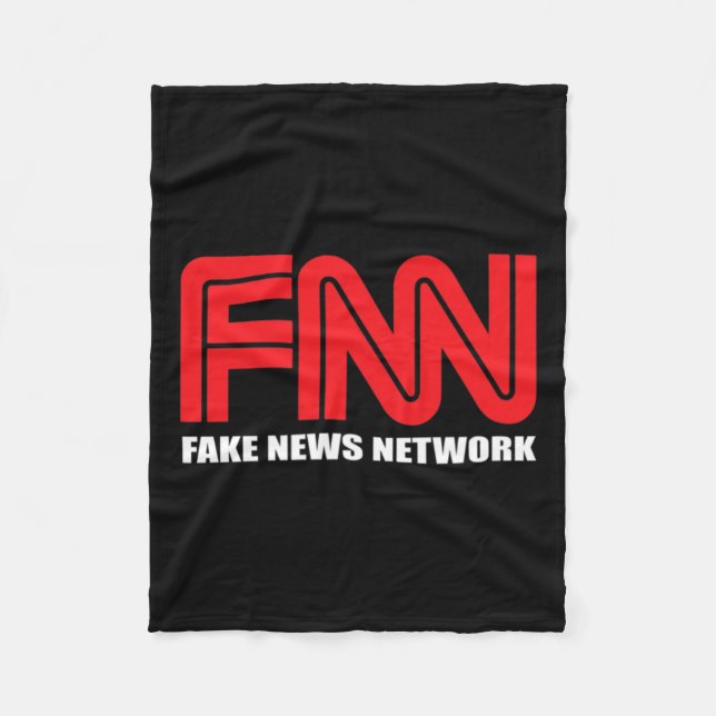 Fnn Logo Fake News Network Funny Trump Fleecedecke (Vorderseite)