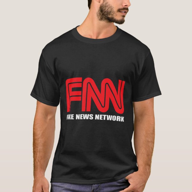 Fnn Logo Fake News Network Funny Trump T-Shirt (Vorderseite)