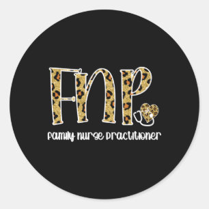 Fnp Family Nurse Practitioner Abschluss Family Nu Runder Aufkleber