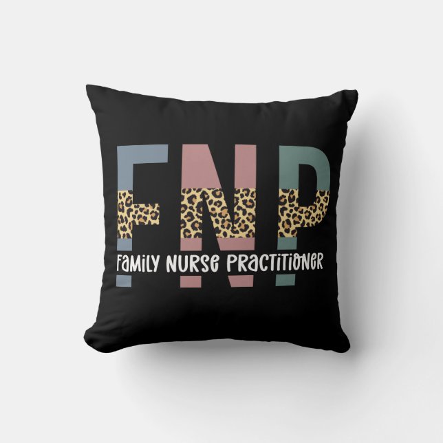 FNP Family Nurse Practitioner Cheetah Print Kissen (Vorderseite)